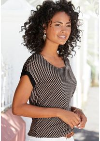 Vivance Witt Damen Kurzarmshirt, schwarz, Gr&ouml;&szlig;e 40/42, 95% Viskose, 5% Elasthan