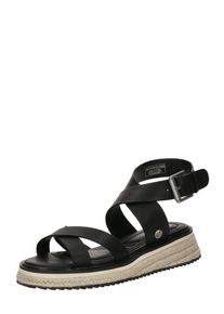 Pepe Jeans, Femmes Sandales &agrave; lani&egrave;res 'Kate Nature', noir