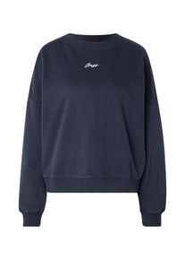 BOSS, Femmes Sweat-shirt 'C_Esweaty', bleu fonc&eacute; / blanc