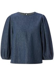 MUD Jeans Damen-Jeansbluse 3/4-Arm Mittelblau XL