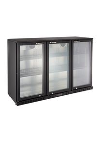Barkühlschrank ECO 350 mit Klapptüren schwarz, LED Beleuchtung, unterbaubar | Gastro Kühlschrank