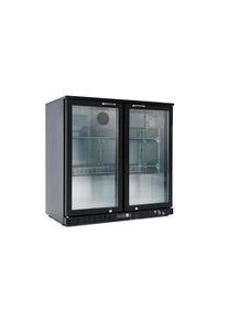 Barkühlschrank ECO 230 mit Klapptüren schwarz, LED Beleuchtung, unterbaubar | Gastro Kühlschrank
