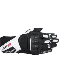 Alpinestars SP-8 V2 Lederhandschuh schwarz/weiß L