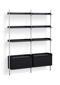Pier System 132 2 Column Regal Hay Schwarz-Aluminium