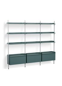Pier System 133 3 Column Regal Hay Stahlblau-Aluminium