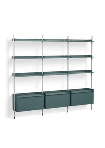 Pier System 133 3 Column Regal Hay Stahlblau-Aluminium