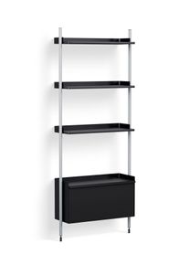 Pier System 131 1 Column Regal Hay Schwarz-Aluminium