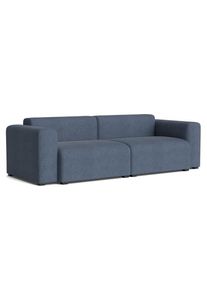 Mags Sofa 2,5-Sitzer Combination 1 Low Armrest Hay Stoff Turf Blau grau