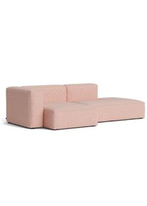 Mags Soft Sofa 2,5-Sitzer Combination 3 mit Armlehne rechts Hay Stoff Tartaglia Rot/Weiß mit Beige Stich