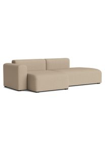 Mags Sofa 2,5-Sitzer Combination 3 low Armrest mit Armlehne links Hay Stoff Maglia warmgrau