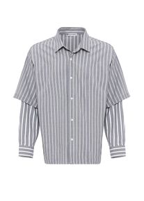 Dandalo Hemd Herren Gr&ouml;&szlig;e S grau / wei&szlig;