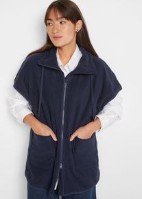 Fleece-Weste aus recyceltem Polyester in blau, Grösse 36/38 (S), bonprix