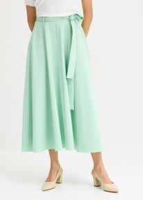 Rock mit Satin-Glanz in blau, Grösse 38, bonprix