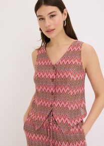 Weste in Häkel-Optik in pink, Grösse 32/34 (XS), bonprix