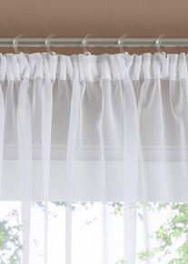 Bogenstore mit Satinband und recyceltem Polyester in weiss | 100x300 cm | bonprix