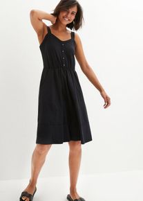 Jerseykleid aus Baumwolle in schwarz, Grösse 44/46 (L), 95% Baumwolle, bonprix