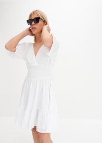 Minikleid in weiss, Gr&ouml;sse 50, bonprix