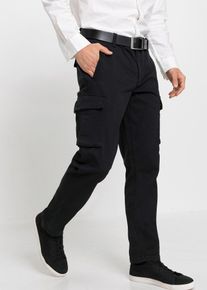 Regular Fit Stretch-Hose mit reiner Baumwolle Straight in schwarz, Grösse 62, 98% Baumwolle, bonprix