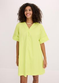 Tunika-Kleid aus reiner Bio-Baumwolle in gelb, Grösse 40, 100% Baumwolle, bonprix