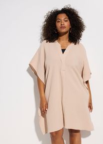 Strand Musselin Tunika in beige, Grösse 56/58 (3XL), 100% Baumwolle, bonprix