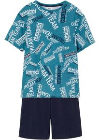 Shorty aus reiner Baumwolle (2-tlg. Set) in petrol, Grösse 176/182, 100% Baumwolle, bonprix
