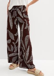 Marlenehose aus Viskose in braun, Grösse 54, bonprix