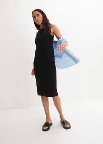 Shirtkleid aus Bio-Baumwolle mit Stretch in schwarz, Grösse 52/54 (XXL), 95% Baumwolle, bonprix