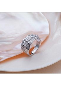 Holzkern Silverstream Ring Silber und Topas