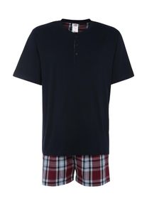 H.I.S. H.I.S, Hommes Pyjama court, bleu marine / bordeaux / blanc