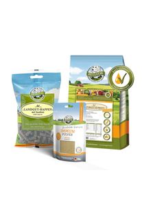 Spezielles Futterset von Bellfor für große Hunde mit Leishmaniose - Bellfor Naturgut-Schmaus 4 kg + Bellfor Landgut-Happen 200 g + Bellfor Immun 80 g