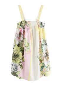 next Kleid Damen Gr&ouml;&szlig;e 52 hellgelb / hellgr&uuml;n / pflaume / wei&szlig;