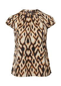 comma, Femmes Chemisier, cr&egrave;me / cognac / noir