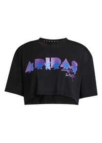 adidas Performance Funktionsshirt 'Adidas x Jeremy Scott' Damen, blau / lila / schwarz, Größe XS
