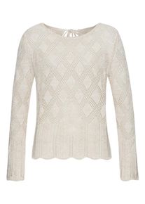 Lascana Pullover Damen Gr&ouml;&szlig;e XS/S gold / wei&szlig;