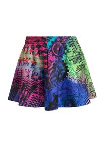 adidas Performance, Femmes Jupe de sport 'x Jeremy Scott', bleu cobalt / citron vert / fuchsia / noir
