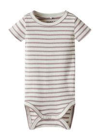 name it, Garçons Barboteuse / body 'NBNBani', mauve / blanc