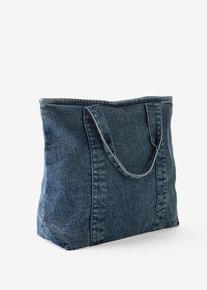 Shopper in blau, Grösse 35x45 cm, 100% Baumwolle, bonprix