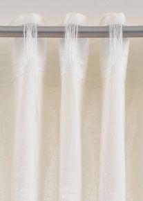 Leinen Baumwoll Vorhang (1er Pack) in beige | 145x140 cm | bonprix
