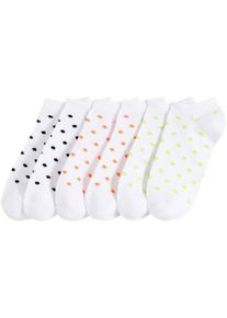 Kurzsocken mit Bio-Baumwolle (6er Pack) in weiss, Grösse 43-46, bonprix
