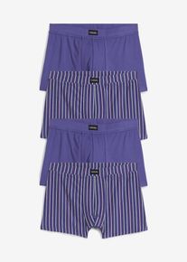 Boxershorts eng (4er Pack) in blau, Grösse 10 (4XL), 95% Baumwolle, bonprix