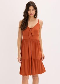 Tr&auml;gerkleid mit Knotendetail in braun, Gr&ouml;sse 40/42 (M), bonprix