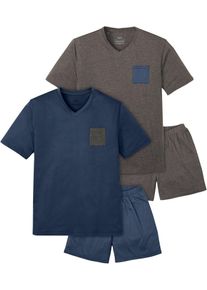 Shorty mit Baumwolle (4-tlg.Set) in grau, Gr&ouml;sse 56/58 (XL), 100% Baumwolle, bonprix