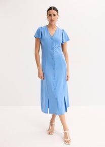 Shirtkleid mit Schlitz in blau, Grösse 52/54 (XXL), bonprix