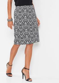 Jersey-Rock in schwarz, Grösse 56/58 (3XL), 100% Baumwolle, bonprix
