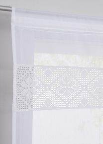 Raffrollo mit Häkelkante in weiss, 130x80 cm, bonprix
