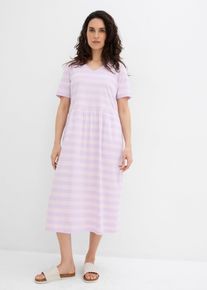 Jerseykleid aus Bio-Baumwolle in lila, Grösse 36/38 (S), 100% Baumwolle, bonprix