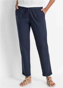 Leinenhose in blau, Grösse 38, bonprix