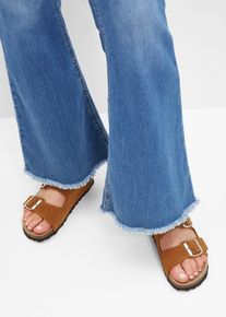 Pantolette aus Leder in braun, Grösse 39, bonprix