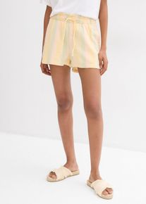 Shorts aus luftigem Leinen-Mix in beige, Grösse 46, bonprix