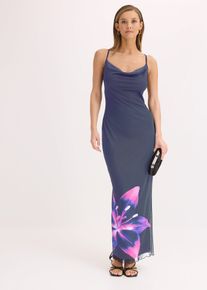 Farbiges Wickelkleid in blau, Grösse 40, bonprix